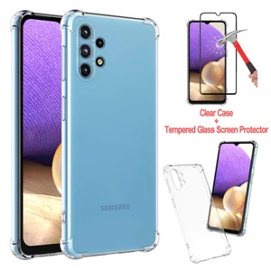 For Samsung Galaxy A32 4G Shockproof Soft TPU Silicone Bumper Back Cover Case - Picture 1 of 9