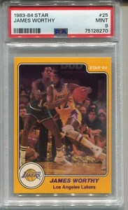 1983 Star James Worthy Rookie Card XRC Graded PSA 9 MINT Lakers Basketball #25 - Picture 1 of 2