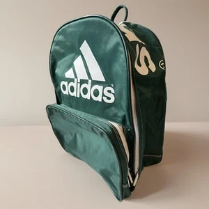 Zaino borsa vintage anni 90 Adidas Hunter nylon verde logo Spellout - Foto 1 di 13