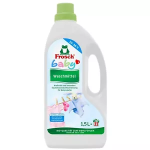 Grenouille Bébé Détergent à Lessive Complet Liquide 1,5 Litre 22 WL 20 - 95°C Préservant la Peau - Photo 1 sur 2