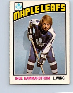 VINTAGE HOCKEY CARD O-PEE-CHEE 1976 TORONTO MAPLE LEAFS INGE HAMMARSTROM NO59 - Picture 1 of 2