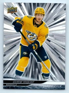 2024-25 Upper Deck Series 2 #344 Gustav Nyquist Silver Outburst Predators - Bild 1 von 2