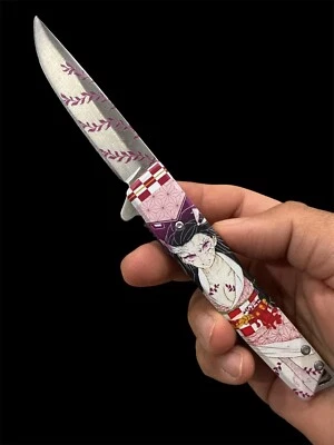 Anime themed Spring Assisted Pocket Knife - Collectible Anime Design Edc PF78A - Image 1 of 2