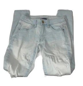 American Eagle Super Super Strech Jegging Ankle Jeans Gr. 2 helle Waschung distressed - Bild 1 von 8