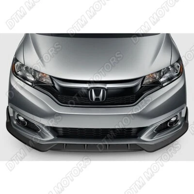 For 2018-2021 Honda Fit Unpainted Black Front Bumper Body Kit Spoiler Lip 3PCS - Image 1 of 4