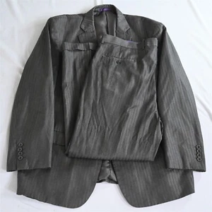 Vinci 46R 40x30 Gray Stripe Mens Coat Jacket Pants Suit - Picture 1 of 12