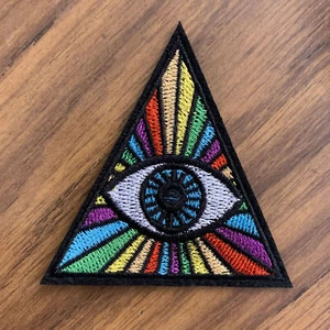1pc Eye Pyramid egypt Ra peace love Gay Embroidered Patch Iron On hypnosis #1710 - Picture 1 of 1