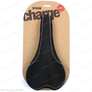 Charge Spoon Bicycle Saddle with Titanium Rails Pressure Relief Road MTB - Black