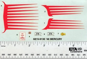 ERTL n. 6815 1:25 1949 Mercury Berlina Decalcomanie Solo Non Un Kit NOS - Foto 1 di 1