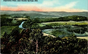 Inspiration Point Near Eureka Springs Arkansas Linen Postcard - Picture 1 of 2