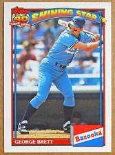 1991 Topps Bazooka Shinning Star George Brett #10 Baseball Card