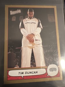 2005 Topps Bazooka Tim Duncan Gold Border