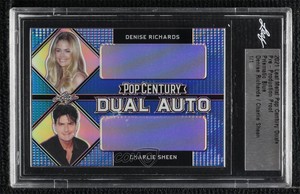 2021 Leaf Metal Pop Century Dual Auto 1/1 Denise Richards Charlie Sheen 5i2