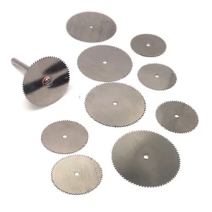 Lot de 11 Mini Scies Circulaires Pour DREMEL Proxxon coupe Bois Plastique Résine - Photo 1/2