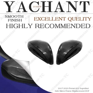 Dry Carbon Side Mirror Frame Replacement 2pcs For 17-20 Ferrari 812 Superfast - Picture 1 of 7