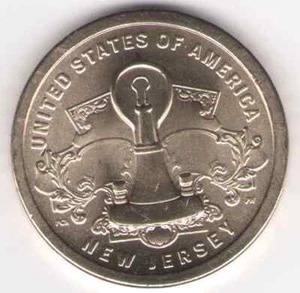 US. 2019-P. American Innovation 1 $ Münze. New Jersey. NJ. Unzirkuliert. - Bild 1 von 2