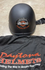 Daytona Smokey Novelty Shorty Half Helmet without Snaps Dull Black 2XL - Picture 1 of 8