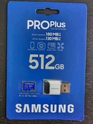 Brand new Samsung - Pro Plus 512GB microSDXC Memory Card - Image 1 of 4