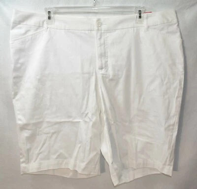 St. Johns Bay Shorts Bermuda White  Secretly Slender Size 24W Women's New  - Image 1 of 4