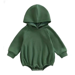 Baby Hooded Romper Unisex Pullover  For Boys And Girls 9- 12 Months - Picture 1 of 6