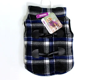 Fashion PET blau schwarz kariert Wendeweste Hundebekleidung Größe S - Bild 1 von 2