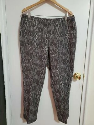 Isaac Mizrahi Live 18W Grey Snake Womens Pull-on Ankle Pants A367659 - Imagem 1 de 4