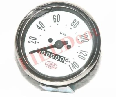 Jawa CZ Motorcycle Speedometer Tacho 0 - 140 Km/h Speedo White Face ECs - Image 1 of 3