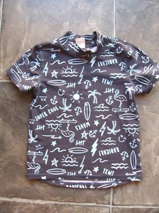Boy's Cotton On Dark Grey & Blue Rashie Rash Vest Shirt Top Size 4 EC - Picture 1 of 1