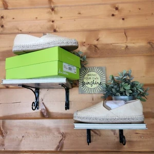 Sam Edelman Nuevo en Caja Kesia Huevo Alpargatas Planas Cuero Repujado Zapatos Talla 8 M - Imagen 1 de 11