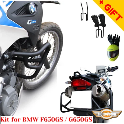 Para BMW F650 GS Barras de choque Portaequipajes G650GS Alforja Protector de motor, Bonus Foto 1 de 4