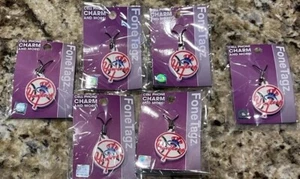 New York Yankees Cell Phone Charms Lot of 6 NEW - Zdjęcie 1 z 5
