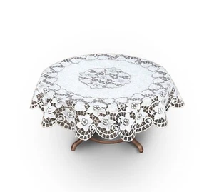 Tablecloth round, wedding white lace NEW Ø 130cm (51") perfect gift - Picture 1 of 1