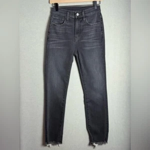 Edwin Bree Slim Straight Raw Hem Jeans Black Women’s Size 26 - Picture 1 of 12