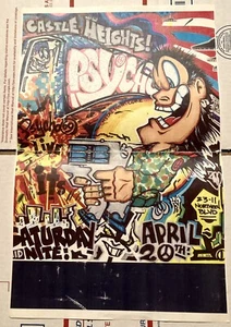 PSYCHO 69 ULTRA RARE VINTAGE 1996 POSTER/FLYER 4/20/1996 CASTLE HEIGHTS NYC - Picture 1 of 2