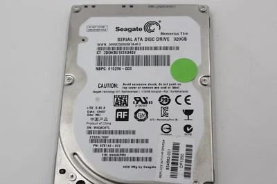 HP 615296-003 - 320GB 7.2K RPM SATA 7MM 2.5" HARD DRIVE - Image 1 of 4