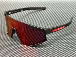 Gafas de sol PRADA LINEA ROSSA PS 04WS DG002U negras de goma naranja para hombre 63 mm - Imagen 1 de 5