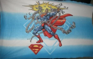 New! SUPERMAN Superheroes Blanket/Throw Chain Action Comics Homemade - Picture 1 of 1