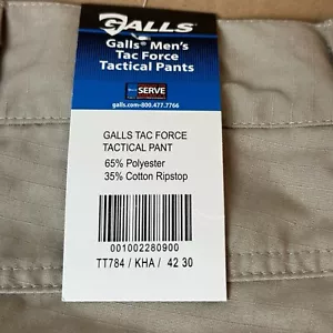 Galls 42x30 ripstop Beige Tac Force Tactical Cargo pants men's NWT - Picture 1 of 14