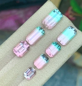 19.24 crt rare tricolor Tourmaline Natural Earth Mined Unheated Faceted - Picture 1 of 5