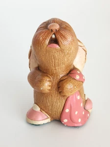 Bawling bunny rabbit Barney by Pendelfin handpainted stonecraft 930.630 EUC - Foto 1 di 6