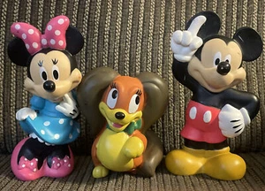 Vintage Disney Mickey & Minnie Mouse und Minnie’s Hund Kunststoff Kinder Spielzeug Figur - Bild 1 von 11