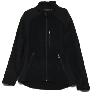 Hawke & Co Men's Soft Shell Black Fleece Full Zip Jacket Coat Size XXL - Image 1 of 4