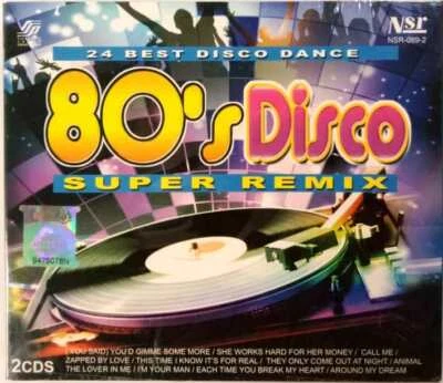 80's Disco Super Remix 24 Best Disco Dance 2CD KC & The Sunshine Donna Summer - Image 1 of 4