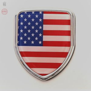 USA Mini 3D Metal Chrome Sticker Emblem Badge For Car, Bike, House