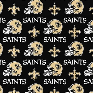 NFL New Orleans Saints 60 Wide Fabric Black Gold Traditions ~BTYard - Picture 1 of 1