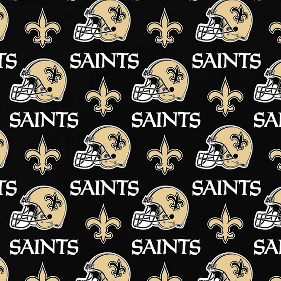 NFL New Orleans Saints 60 Wide Fabric Black  Gold Traditions ~BTYard - Image 1 of 1
