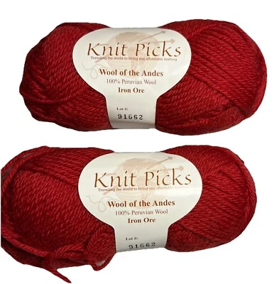 NOS Knit Picks Yarn Wool of the Andes 100% Peruvian Wool 110y 1.76oz Iron Ore - Image 1 of 4