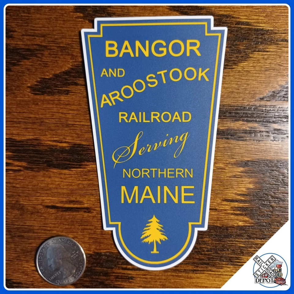 Pegatina vinilo troquelado laminado Bangor & Aroostook Railroad Foto 1 de 1