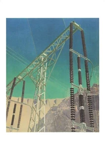 Charles Sheeler Painting Art Conversation Sky and Earth Postcard Amon Carter  - Picture 1 of 2