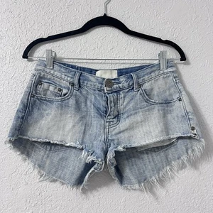 One by One Teaspoon Bonitas Light Wash Low Waist Medium Rise Denim Shorts 24 - Picture 1 of 9